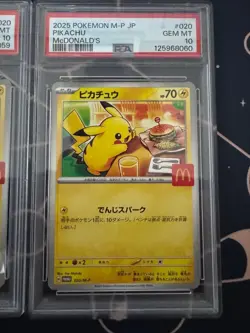 PSA 10 Pikachu PROMO 020/M-P McDONALDS Pokemon Card Sequential 3 Set 2025 - Image 5