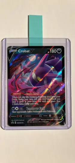 Crobat V SWSH110 HOLO RARE Pokemon Black Star Promo NM 2021 Card TCG - Image 1