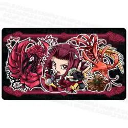 Black Rose Dragon Playmat TCG CCG Playmat Trading Card Game Mat - Image 1