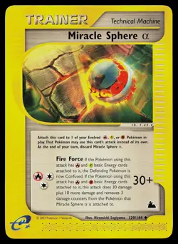 Pokemon Card - Miracle Sphere Alpha Skyridge 129/144 Uncommon - Image 1