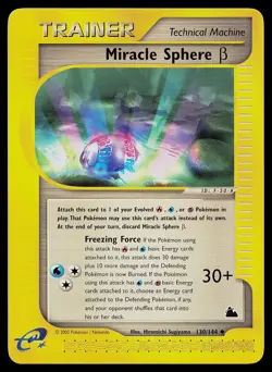 Pokemon Card - Miracle Sphere Beta Skyridge 130/144 Uncommon - Image 1