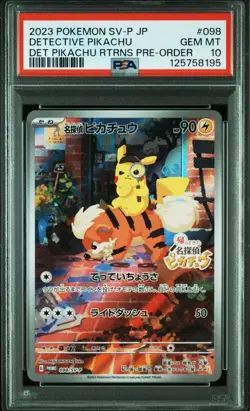 2023 Pokemon Card Detective Pikachu Promo PSA10 Gem Mint #098 - Image 4
