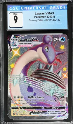 CGC 9 Lapras VMAX Shining Fates SV111/SV122 Pokemon Card - Image 1