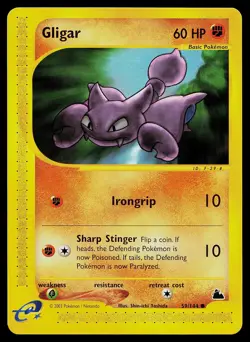 Pokemon Card - Gligar Skyridge 59/144 Common - Image 1