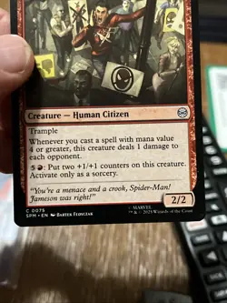 Angry Rabble 0075 Regular Common MTG 2025 Marvel's Spider-Man (SPM) - Image 3