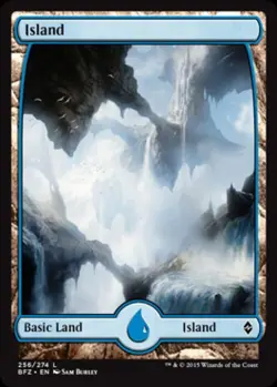 Island (256) (Full Art) -Foil Light Play MTG Battle for Zendikar - Image 1