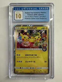 Pokemon Pretend Tea Ceremony Pikachu 325/SM-P CGC Pristine 10 Kyoto Promo - Image 1