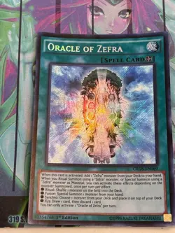 Yugioh 1x Oracle of Zefra CROS-EN060 Crossed Souls Secret Rare 1st Edition NM - Image 1
