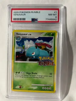 2009 Venusaur Rumble 1/16 Holo Pokemon Card PSA 8 With Crazy Swirl! - Image 1