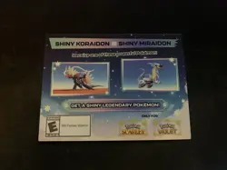 Shiny Koraidon & Miraidon Pokemon Scarlet Violet Code Card - Gamestop - Image 1