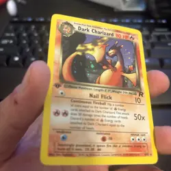 Pokemon Dark Charizard TCG 1st Edition Holo 4/82 Card Near Mint Condition - Image 3