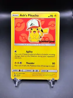 EX/LP - Ash's Pikachu - SM109 - Promo - Pokemon Card - Image 1