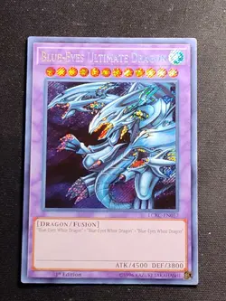 Blue Eyes Ultimate Dragon 1st Edition LCKC-EN057 Secret Rare Yu-Gi-Oh Card NM - Image 1