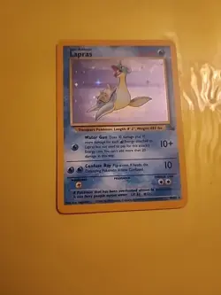 Pokemon Lapras 1999 Fossil 10/62 Holo Rare Holographic Foil Card - Image 1