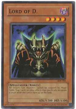 Yu-Gi-Oh Card - SDK-041- LORD OF D. (super rare holo) - NM - Image 1