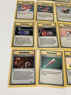 VINTAGE Pokemon lot of 22 TCG Base Set Jungle Fossil Trainer Card WOTC All NM-LP - Image 2