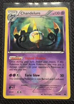 Chandelure 101/99 Black & White Next Destinities Secret Rare Card - Image 4