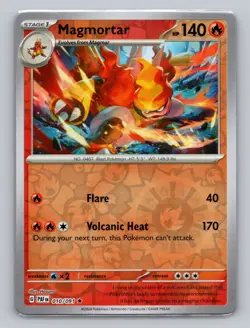 Magmortar 10/91 Paldean Fates Reverse Holo NM PAF EN Pokemon Card Scarlet Violet - Image 1