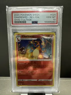 PSA 10 GEM MINT - Charizard Vivid Voltage 025/185 Reverse Holo Pokemon Card - Image 1