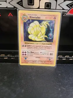 Ninetales 12/102 Shadowless Holo Rare Unlimited Base Set Pokemon Card 1999 HP - Image 1