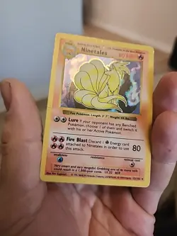 Ninetales 12/102 Shadowless Holo Rare Unlimited Base Set Pokemon Card 1999 HP - Image 3
