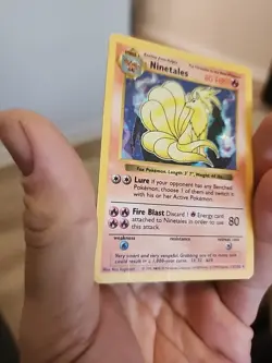 Ninetales 12/102 Shadowless Holo Rare Unlimited Base Set Pokemon Card 1999 HP - Image 4