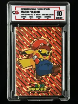 Mario Pikachu CG 10 Peru Pokemon PSA CGC Nintendo Super Graded Card - Image 1
