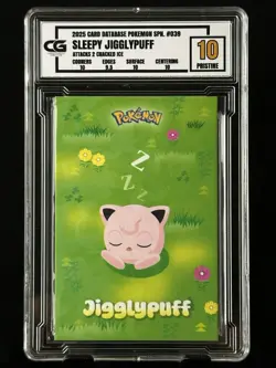 Sleepy Jigglypuff CG Pristine 10 Card Database CGC PSA Pokemon Spanish 2024 - Image 1