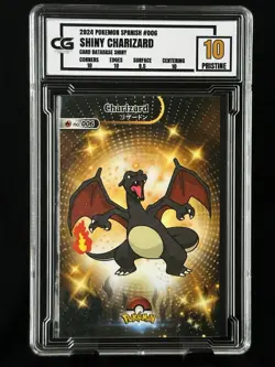 2024 Shiny Charizard Pokemon Spanish CG 10 Pristine Card Database Shiny CGC 8l - Image 1