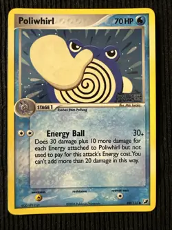 Poliwhirl 68/115 EX Unseen Forces Reverse Holo Stamped Pokemon Card 2005 - Image 1
