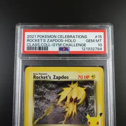 PSA 10 Rocket's Zapdos Pokemon Celebrations Classic Collection Holo Graded Card - Image 2