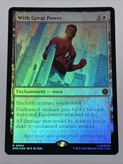 MTG Universes Beyond: Spider-man With Great Power... Foil 0024 NM Rare - Image 1