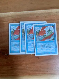 x4 MTG Blue Elemental Blast Revised LP / MP MTG Magic the Gathering PLAYSET - Image 1