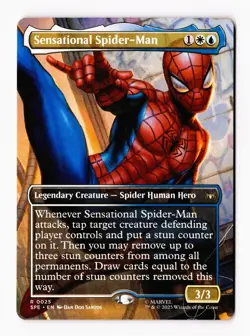 Sensational Spider-Man (Borderless) 0025 (R) MTG Marvel's Spider-Man (SPE) - Image 1