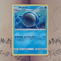 Wailord 40/168 Blister Exclusive Cosmos Holo NM Pokemon Card English - Image 1