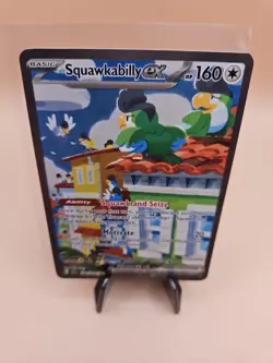 2023 Pokemon Squawkabilly EX 264 Paldea Evolved Illustration Rare - Image 2