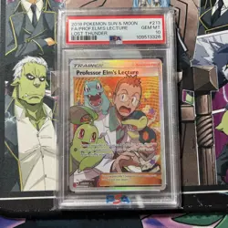 PSA 10 Pokemon Professor Elm's Lecture Lost Thunder Full Art #213 - Image 1