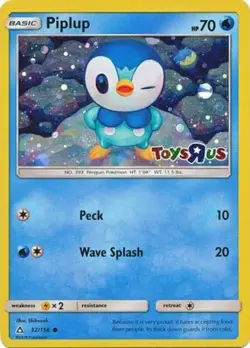 1x Piplup 32/156 - Toys R Us Promo Moderately Played Pokemon Unique and Misc. Po - Image 1