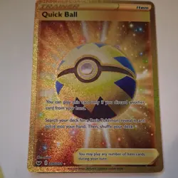 🔥*Mint* Pokemon Quick Ball 216/202 Sword & Shield Gold Secret Rare FullArt Holo - Image 1