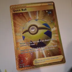 🔥*Mint* Pokemon Quick Ball 216/202 Sword & Shield Gold Secret Rare FullArt Holo - Image 2