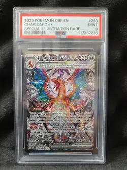 Pokemon TCG Charizard EX Sir Obsidian Flames 223/197 Full Art Secret Rare PSA 9 - Image 1