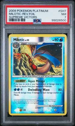 2009 POKEMON PLATINUM MILOTIC REVERSE HOLO SUPREME VICTORS #SH7 PSA NM 7 SHINY - Image 1