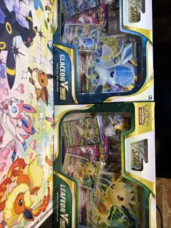 Pokemon Leafeon & Glaceon VSTAR Special Collection Box Set Of 2 Evolving Skies - Image 1