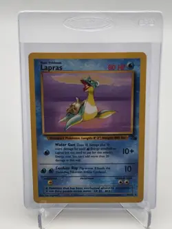 1999 Pokemon TCG Lapras 25/62 Fossil Set Unlimited Non-Holo Rare HP/DMG WOTC - Image 1