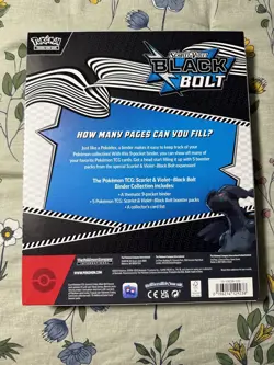 Pokemon TCG Scarlet & Violet Black Bolt Binder Collection Box Factory Sealed - Image 3
