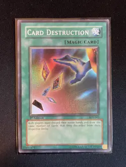 YuGiOh GLOSSY Card Destruction SDY-042 1st Edition - Moderately Played - Image 1