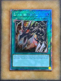 Yugioh Red-Eyes Insight RA03-EN061 Platinum Secret Rare 1st Ed NM - Image 1