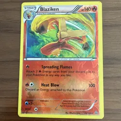 Blaziken 28/160 - LP REVERSE HOLO RARE XY Primal Clash - 2015 Pokemon TCG Card - Image 1