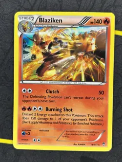 Blaziken 14/111 - Holo Rare XY Furious Fists Pokemon Card - LP - Image 1