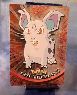 POKEMON CARD Foil NIDORAN #29 Black Label Topps TV Animation Edition - Image 1